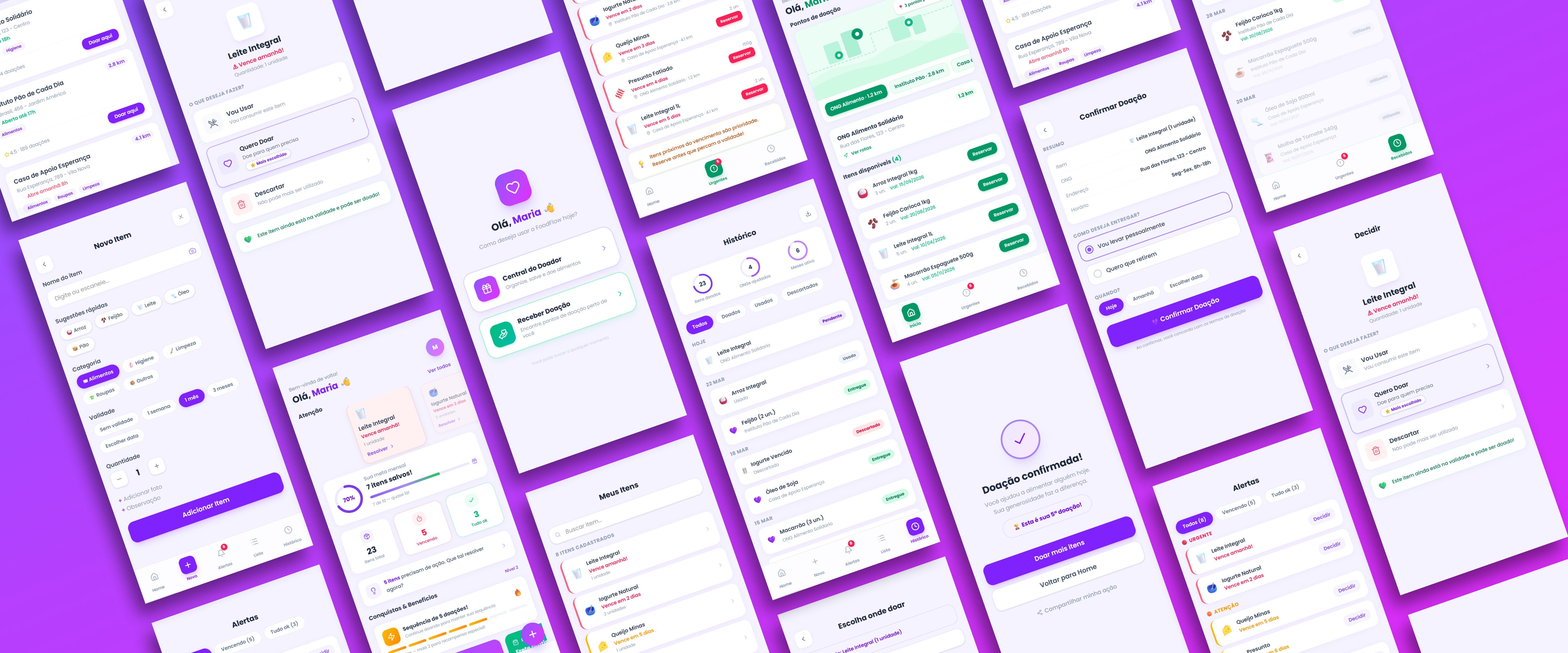 FoodFlow app screens